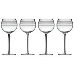 kate spade new york Library Stripe Wine Glasses, Set of 4
